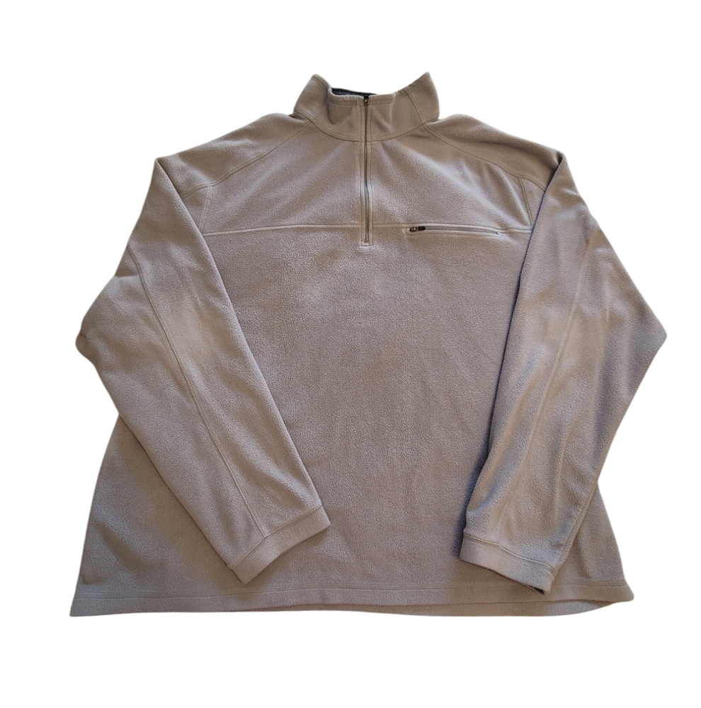 Men's L.L. Bean Quarter Zip Grey Fleece Sweater